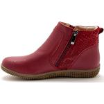 Pediconfort - Boots cuir double zip - FEMME - Taille : 38 - Couleur : Bordeaux
