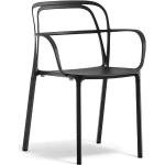 Chaises design Pedrali noires en aluminium en lot de 2 