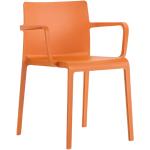 Chaises de jardin Pedrali orange en verre en lot de 4 