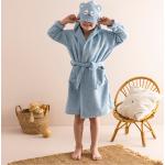 Peignoirs de bain bleus en coton à motif pandas enfant 