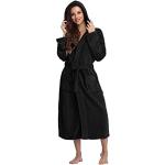 Pyjamas combinaisons d'automne noirs en éponge à capuche Taille S plus size look sexy pour femme 