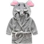 Peignoirs de bain gris en peluche à motif éléphants Taille 18 mois look fashion pour garçon de la boutique en ligne Amazon.fr 