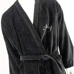 Peignoirs Kimono noirs en velours Taille XXL look fashion pour homme 
