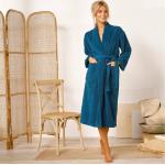 Peignoirs Colombine bleus en coton Taille XS pour femme en promo 