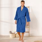 Peignoirs Colombine bleus en coton Taille XXL pour femme en promo 