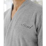 Peignoirs en éponge Colombine gris en coton Taille XXL pour femme en promo 