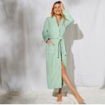Peignoirs en polaire verts en polyester Taille 3 XL pour femme en promo 