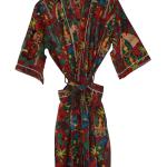 Robes de chambre longues à carreaux en coton longues à manches trois-quart Tailles uniques style bohème pour femme 