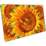 Tableaux marron en bois à motif fleurs Van Gogh 