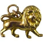 Pendentifs en or dorés en or jaune à motif lions 9 carats 