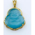 Pendentifs en or bleus à perles à motif Bouddha en lot de 1 pour femme 