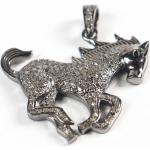 Pendentifs en diamant argentés en argent à motif chevaux 
