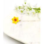 Pendentifs argentés en cristal à motif fleurs en porcelaine fait main 