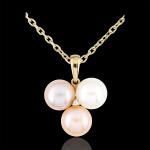 Pendentifs en or Edenly en or jaune à perles 9 carats classiques pour femme 