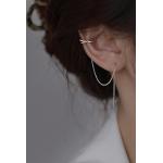 Boucles d'oreilles pendantes argentées en cristal look fashion pour femme 