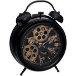 Horloges design Paris Prix noires en métal en promo 