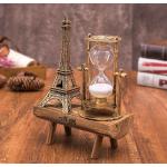 Horloges marron en bois Tour Eiffel modernes 