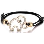 Bracelets en cristal à motif éléphants classiques pour femme 