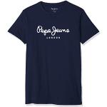 T-shirts à manches courtes Pepe Jeans bleus Taille 16 ans classiques pour garçon en promo de la boutique en ligne Amazon.fr 