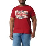 Pepe Jeans Flag Logo N T-Shirts Homme Rouge (Burnt Red) S