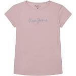 T-shirts à manches courtes Pepe Jeans roses à logo en lycra à paillettes Taille 14 ans look fashion pour fille de la boutique en ligne Amazon.fr 