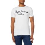 Pepe Jeans Original Stretch T-shirt pour Homme Slim Fit Manches Courtes Blanche