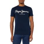 Pepe Jeans Original Stretch T-shirt pour Homme Slim Fit Manches Courtes Bleu