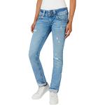 Jeans taille basse Pepe Jeans bleues claires W25 look fashion pour femme 