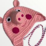 Chapeaux rose bonbon à motif animaux Peppa Pig pour bébé de la boutique en ligne Etsy.com 