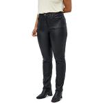 Pantalons classiques noirs en viscose enduits Taille 3 XL look fashion pour femme 