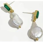 Boucles d'oreilles pendantes à perles baroques & rococo pour femme en promo 