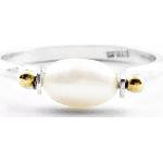 Bagues argentées en or à perles en perle 14 carats baroques & rococo 