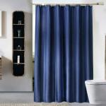 Rideaux de Douche imperméable avec Crochets Facile à Nettoyer Rideaux de Douche pour Salle de Bains 120 x 180 cm Bleu