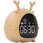 Perlerareit - Réveil analogique Horloge de chevet Réveil fort Alarme de dessin animé muet 2 Groupes de temps Paramètres Smart Multi-Fonctionnement Enfant Multi-Fonctionnement Horloge électronique Lapin Light Alarm（A)