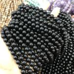 Bracelets de perles noirs à perles 