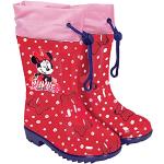 Bottines Perletti rouges à pois en PVC Mickey Mouse Club Minnie Mouse look fashion pour fille 