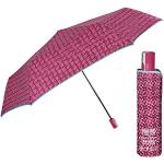 Parapluies pliants Perletti roses en microfibre look fashion pour femme 