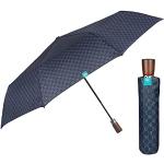 Parapluies pliants Perletti bleus à carreaux look fashion pour homme 