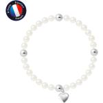 Bracelets porte-bonheurs argentés en argent à perles avec certificat d'authenticité look fashion pour femme 