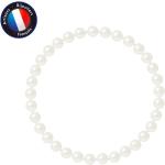 Bracelets porte-bonheurs blancs à perles avec certificat d'authenticité look fashion pour femme 