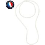 Sautoirs blancs à perles avec certificat d'authenticité look fashion pour femme 