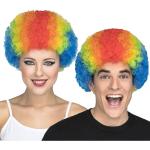 Perruques multicolores de clown look fashion 