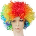 Perruques multicolores en fibre synthétique de clown look fashion 