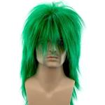 Perruques cosplay vert émeraude en fibre synthétique Tailles uniques 