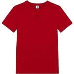T-shirts col V Petit Bateau rouges à motif bateaux bio à manches courtes à col rond Taille XXS look fashion pour femme 