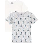 T-shirts à manches courtes Petit Bateau blancs à motif bateaux bio lot de 2 Taille 8 ans look fashion pour garçon de la boutique en ligne Amazon.fr 