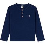 T-shirts à manches longues Petit Bateau bleus en jersey à motif bateaux enfant look fashion 