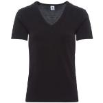 T-shirts col V Petit Bateau noirs à motif bateaux bio à col en V pour femme 