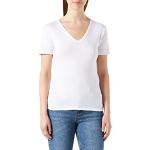 T-shirts col V Petit Bateau blancs à motif bateaux bio à manches courtes à col en V Taille XL look fashion pour femme 