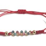 Bracelets de perles rouges à perles pour enfant 